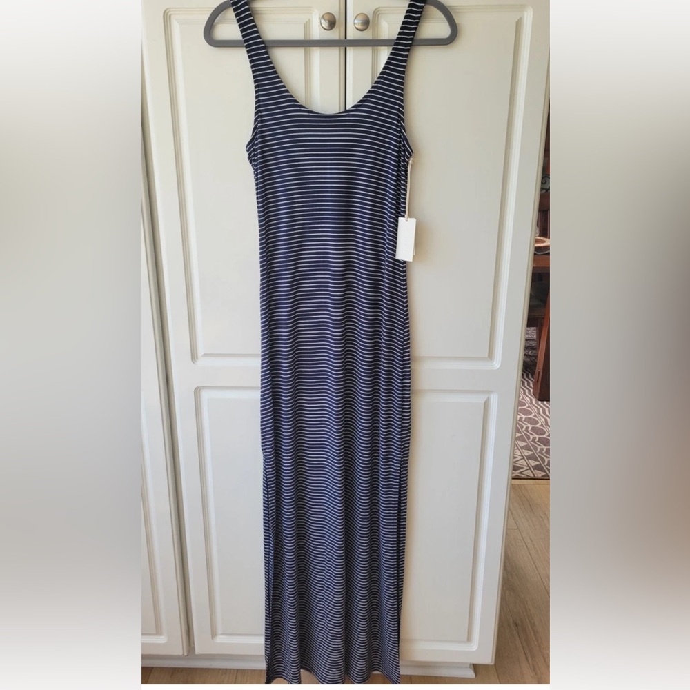 Z Supply Navy and White Striped Dress